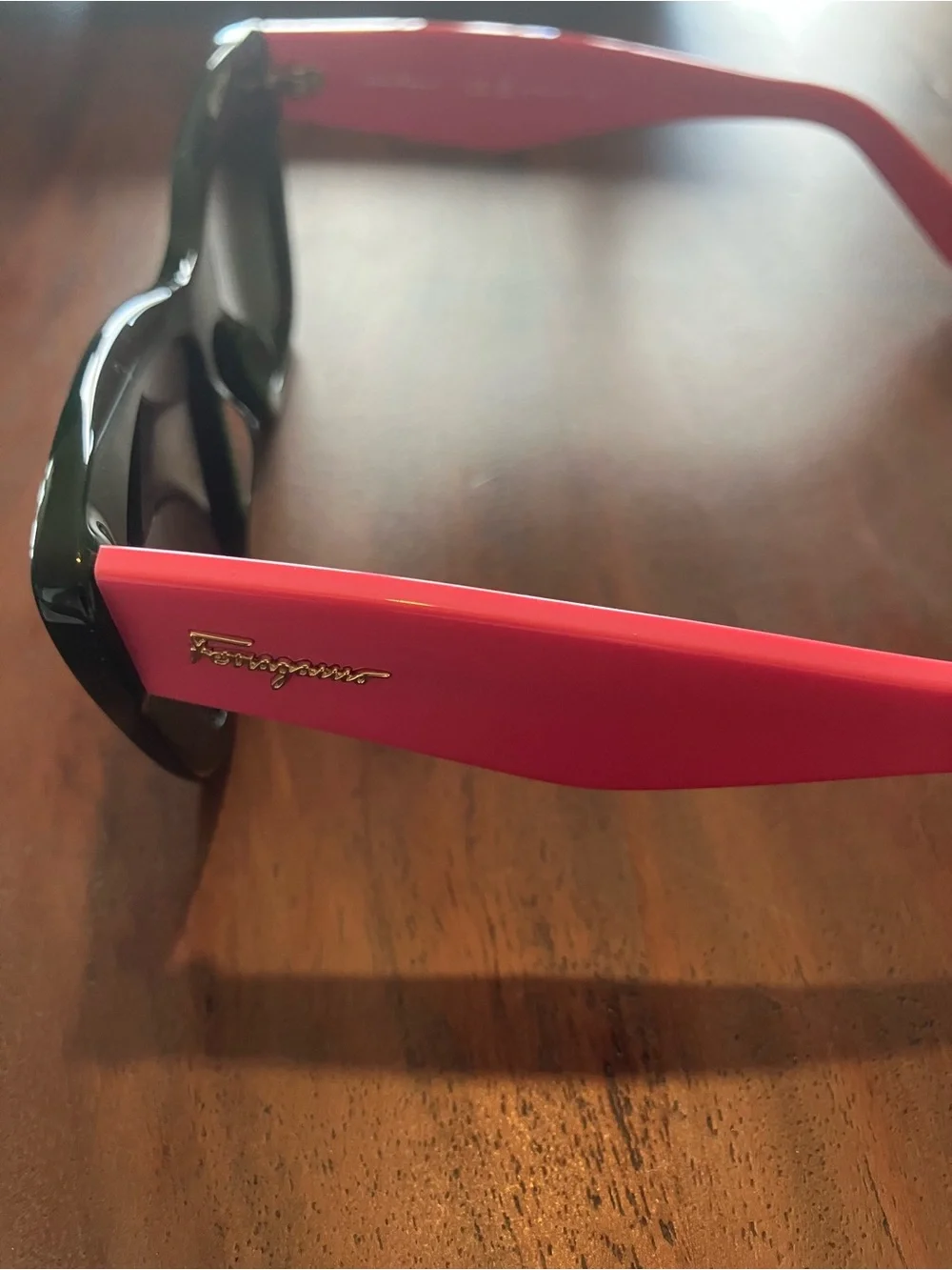 Salvatore Ferragamo Olive Green Oversized Cat-Eye Sunglasses
